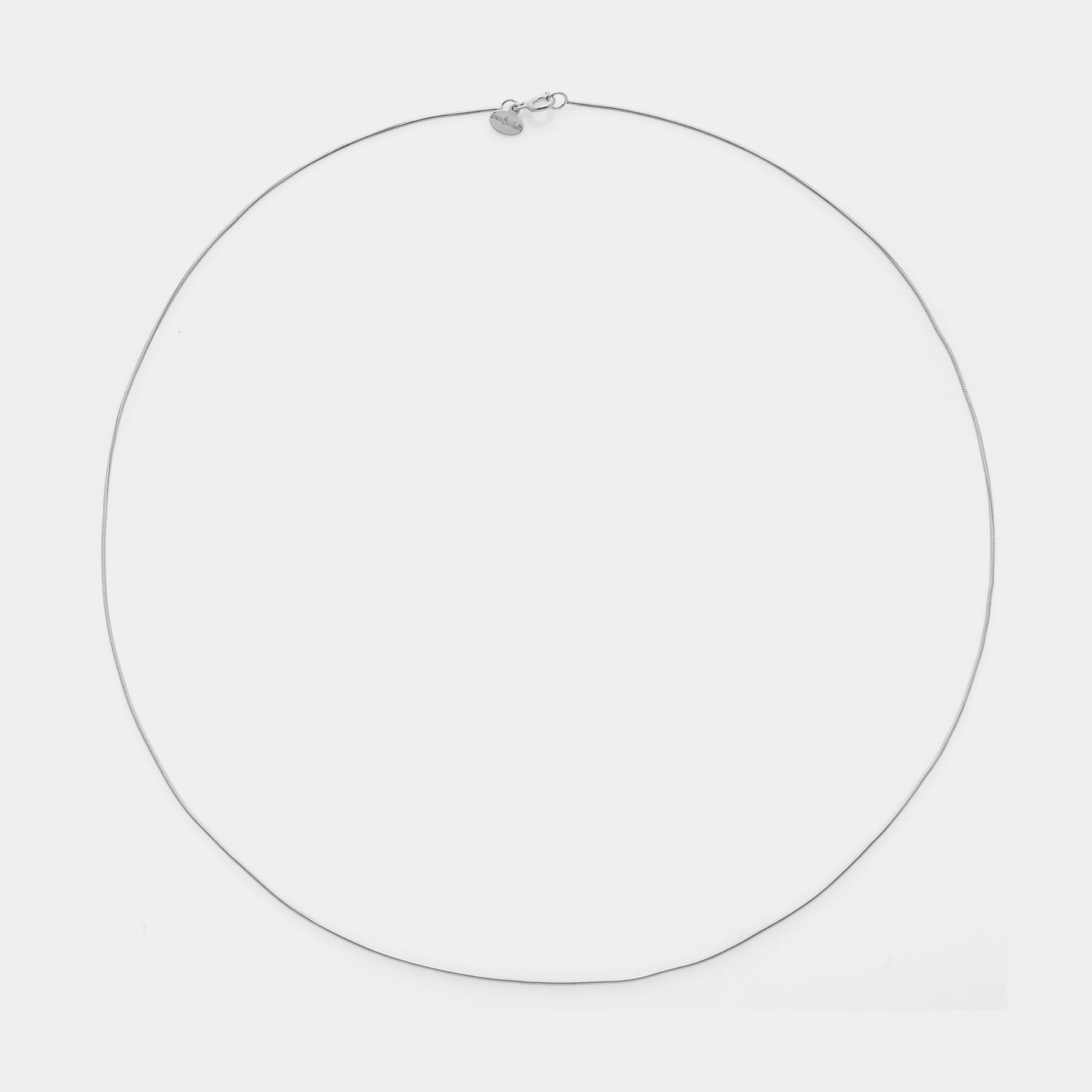 Coda di Topo Chain in Rhodium-Plated Silver