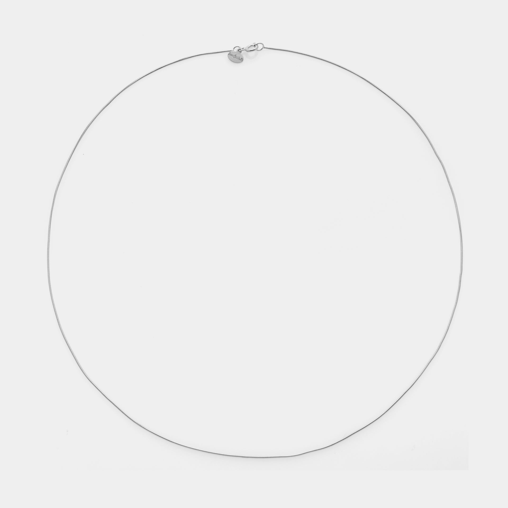 Coda di Topo Chain in Rhodium-Plated Silver
