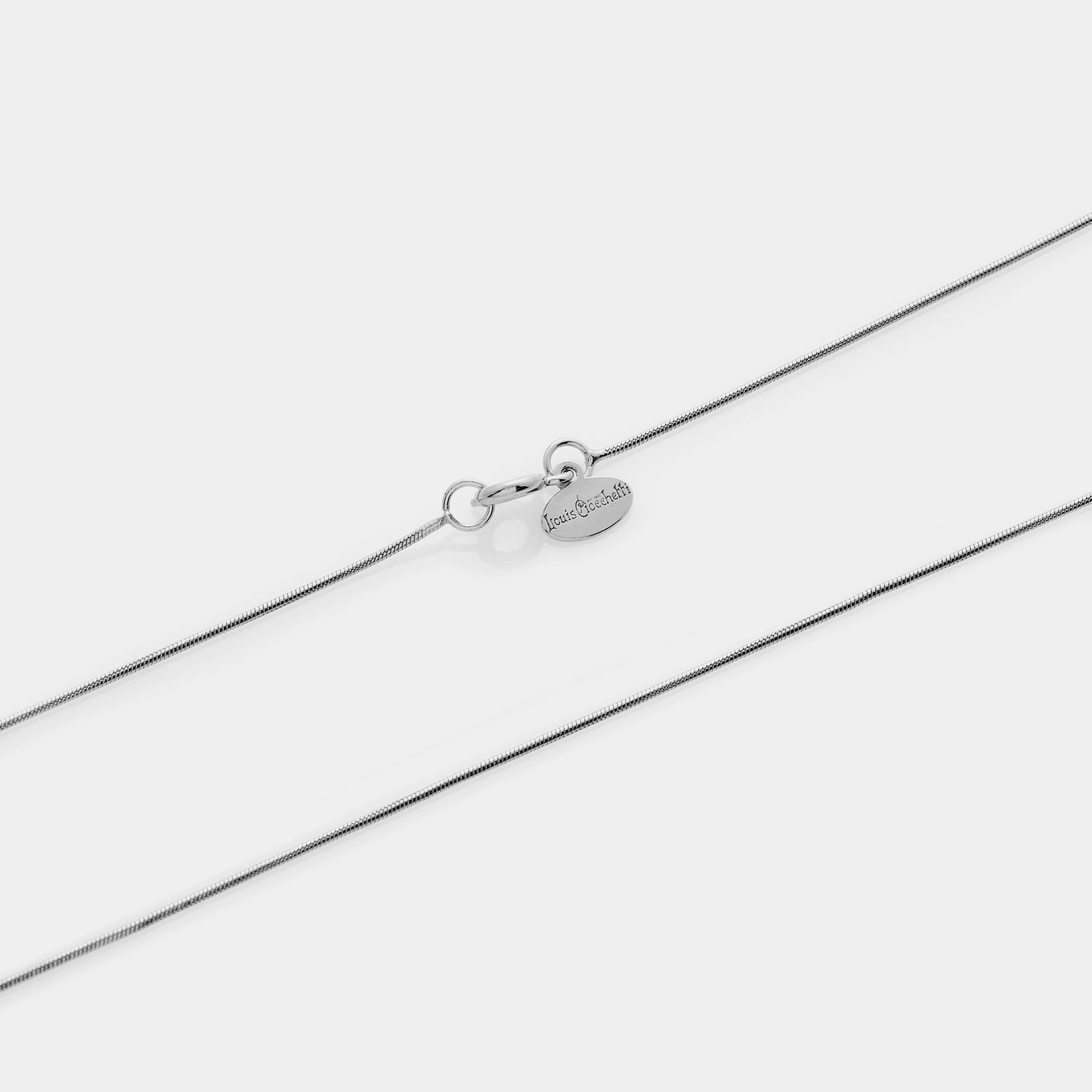 Coda di Topo Chain in Rhodium-Plated Silver