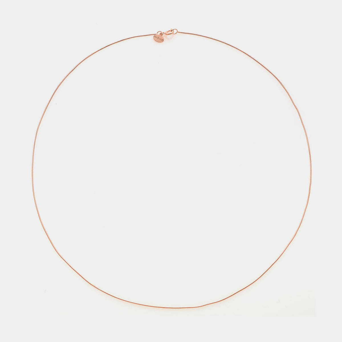 Catenina maglia CODA DI TOPO in argento rosata