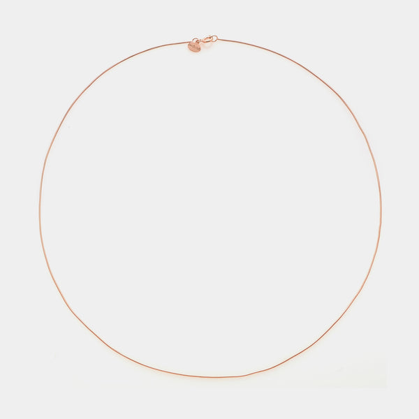 Catenina maglia CODA DI TOPO in argento rosata