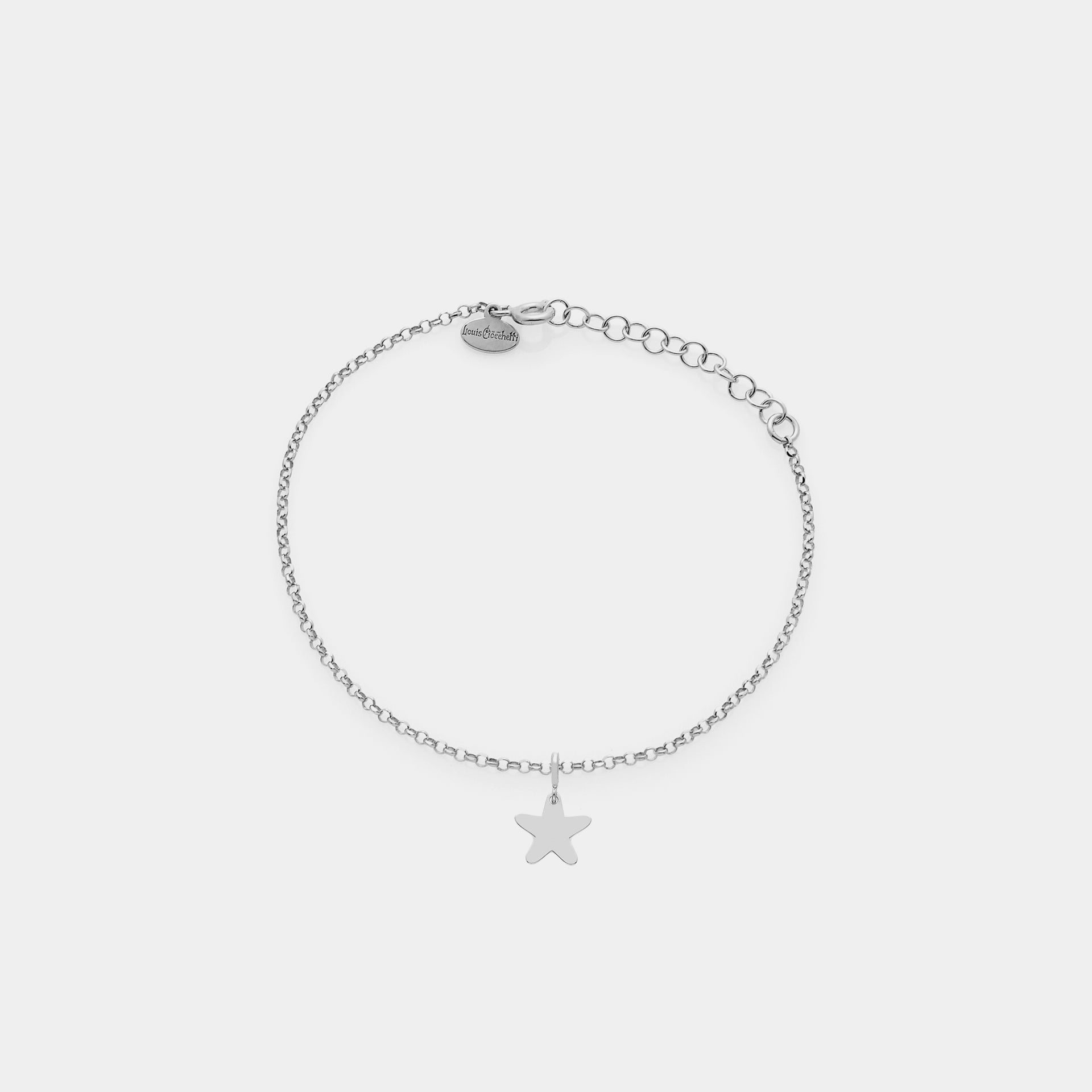 ROLO' DIAMANTATA Link Bracelet in Rhodium-Plated Silver ref. LC167
