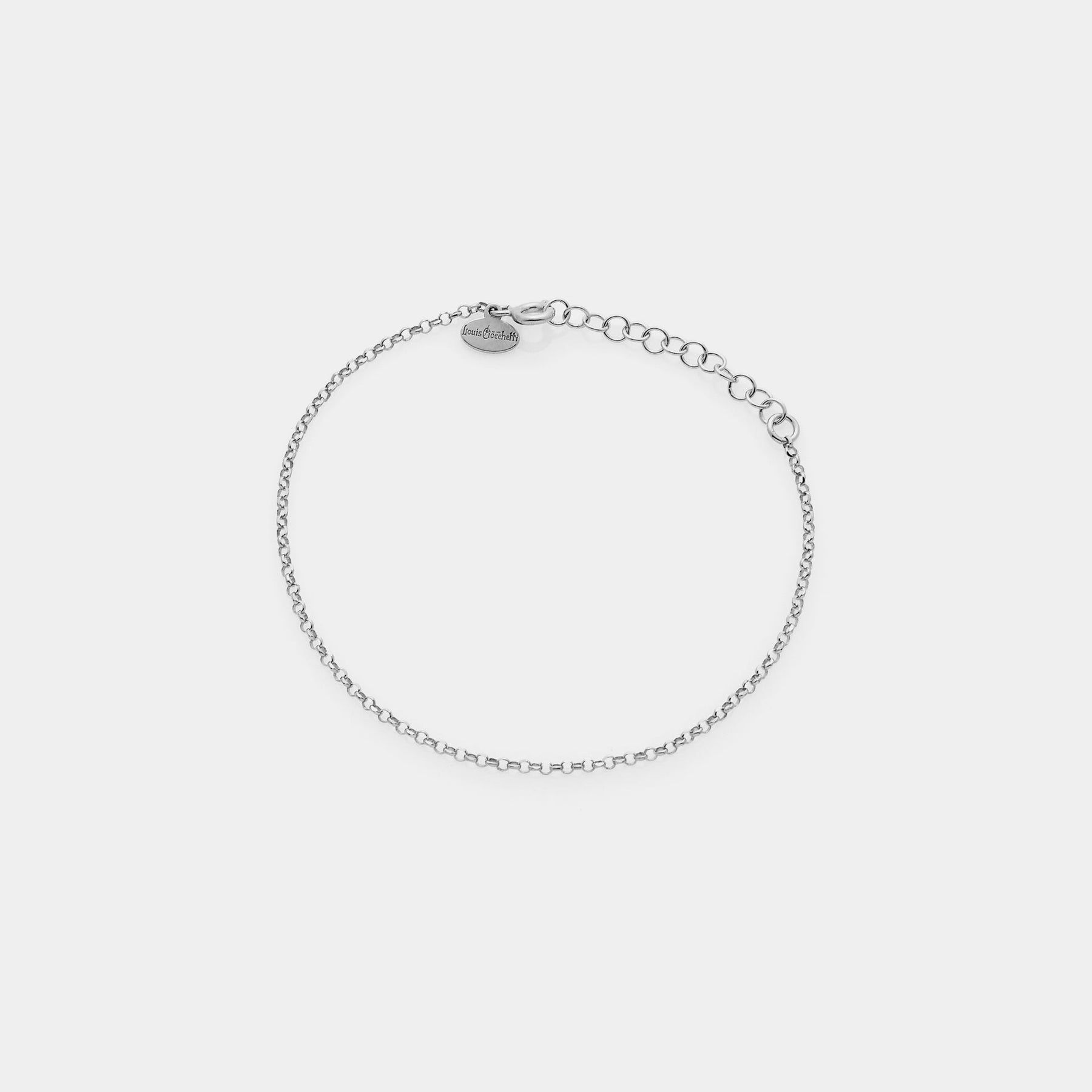 ROLO' DIAMANTATA Link Bracelet in Rhodium-Plated Silver ref. LC167