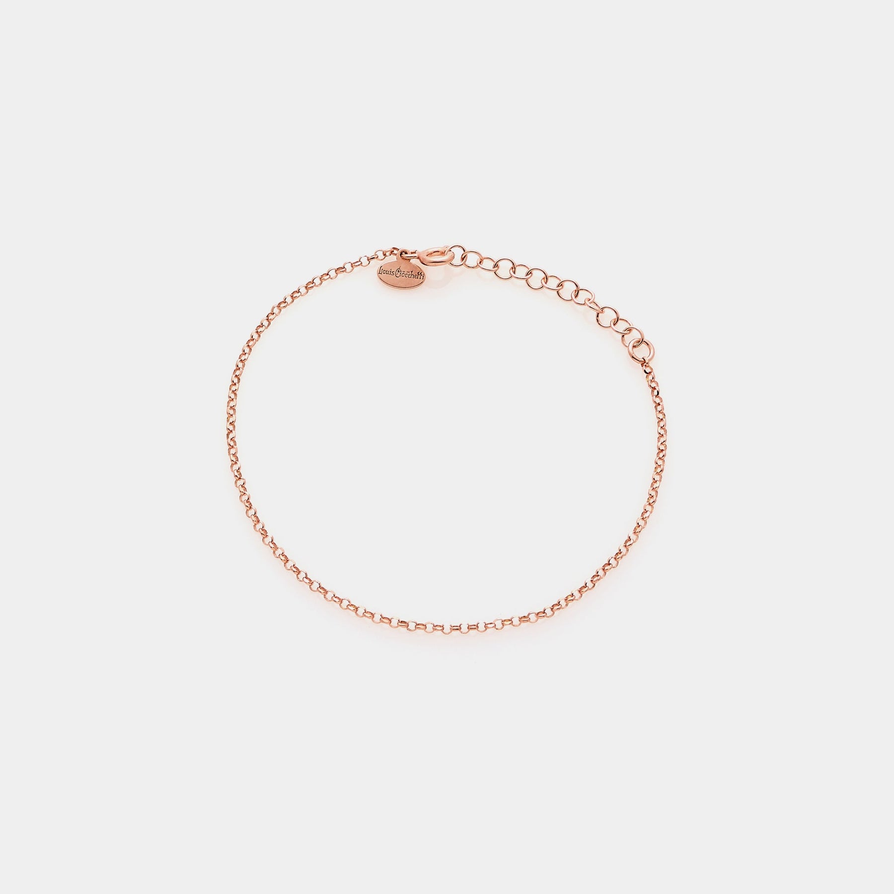 ROLO' DIAMOND LINK Bracelet in Rose Silver ref. LC168