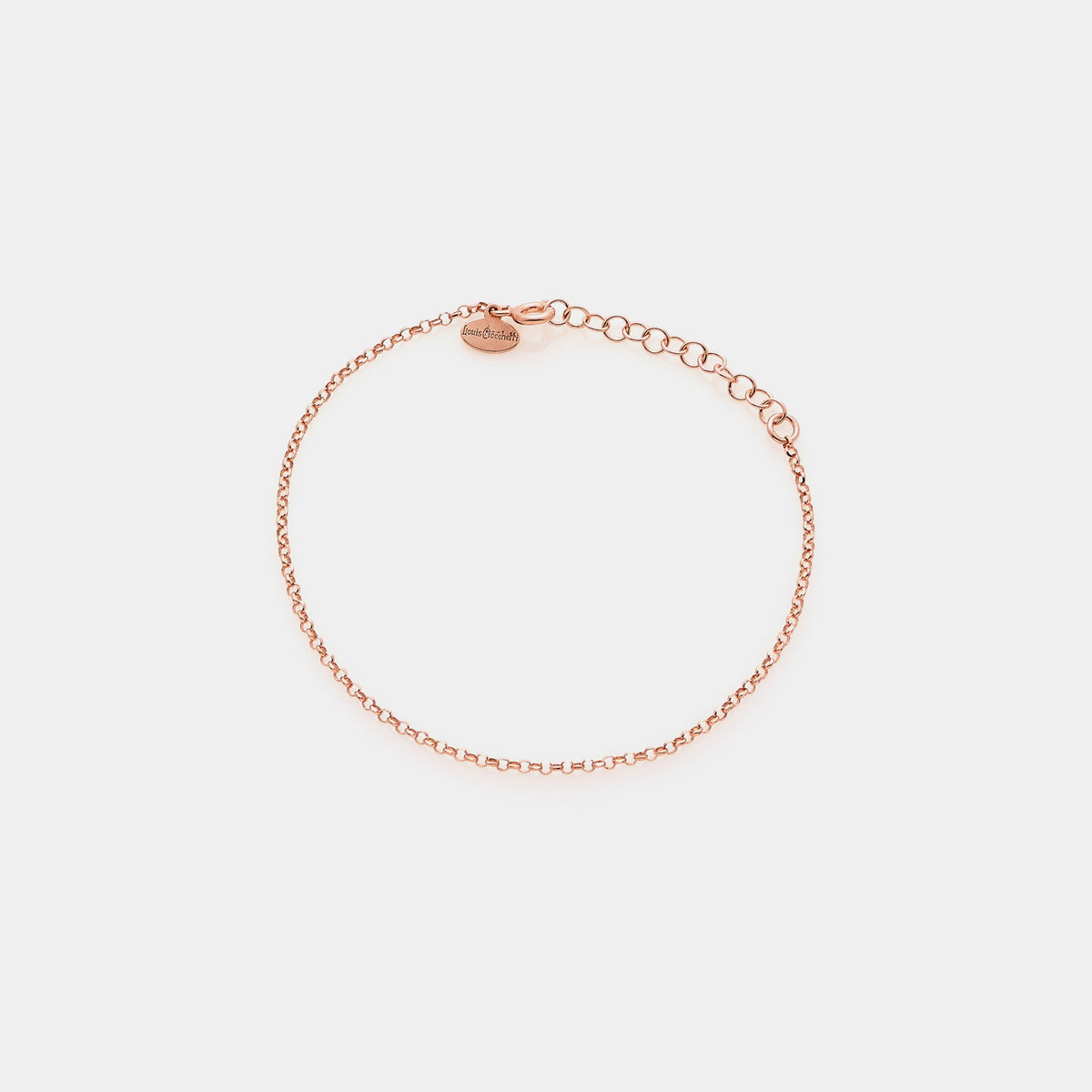 ROLO' DIAMOND LINK Bracelet in Rose Silver ref. LC168