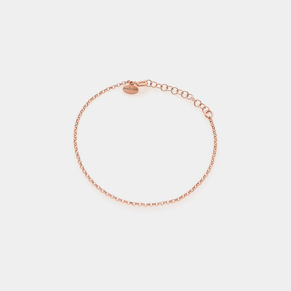 ROLO' DIAMOND LINK Bracelet in Rose Silver ref. LC168