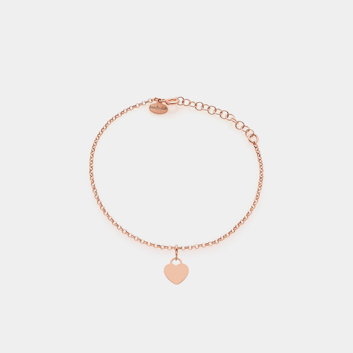 ROLO' DIAMOND LINK Bracelet in Rose Silver ref. LC168