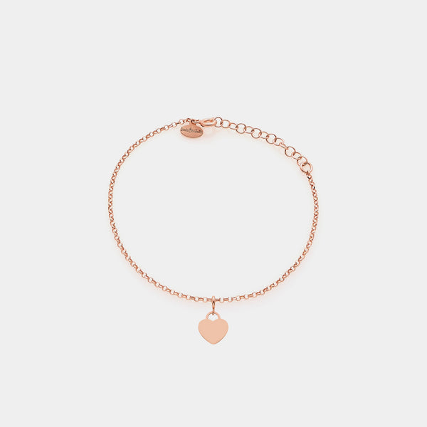 ROLO' DIAMOND LINK Bracelet in Rose Silver ref. LC168