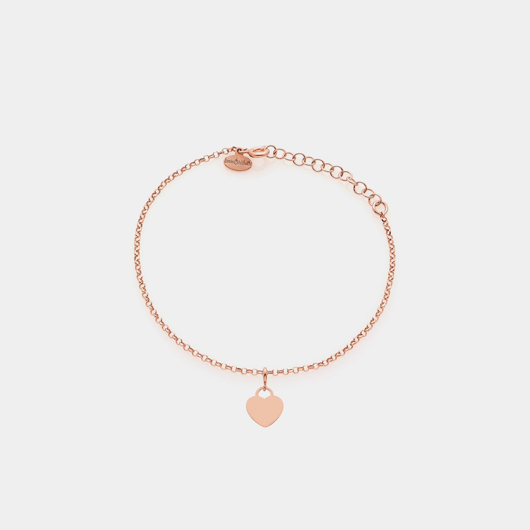 ROLO' DIAMOND LINK Bracelet in Rose Silver ref. LC168