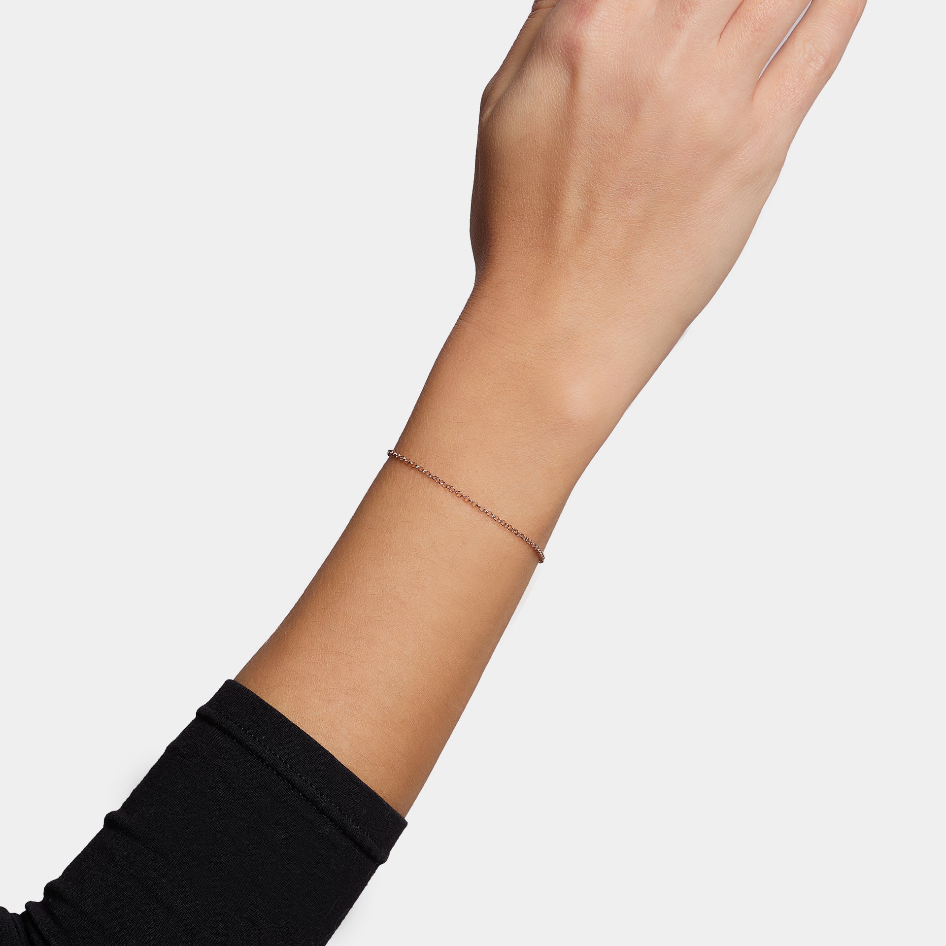 ROLO' DIAMOND LINK Bracelet in Rose Silver ref. LC168