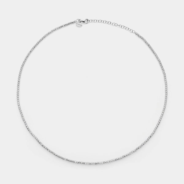 Rhodium-plated silver necklace ref. LC16