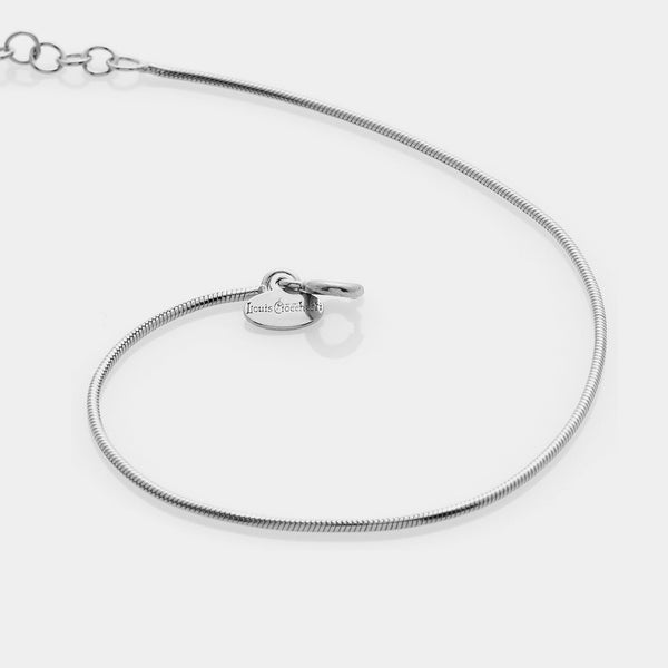 Bracciale maglia CODA DI TOPO in argento rodiato ref. LC173
