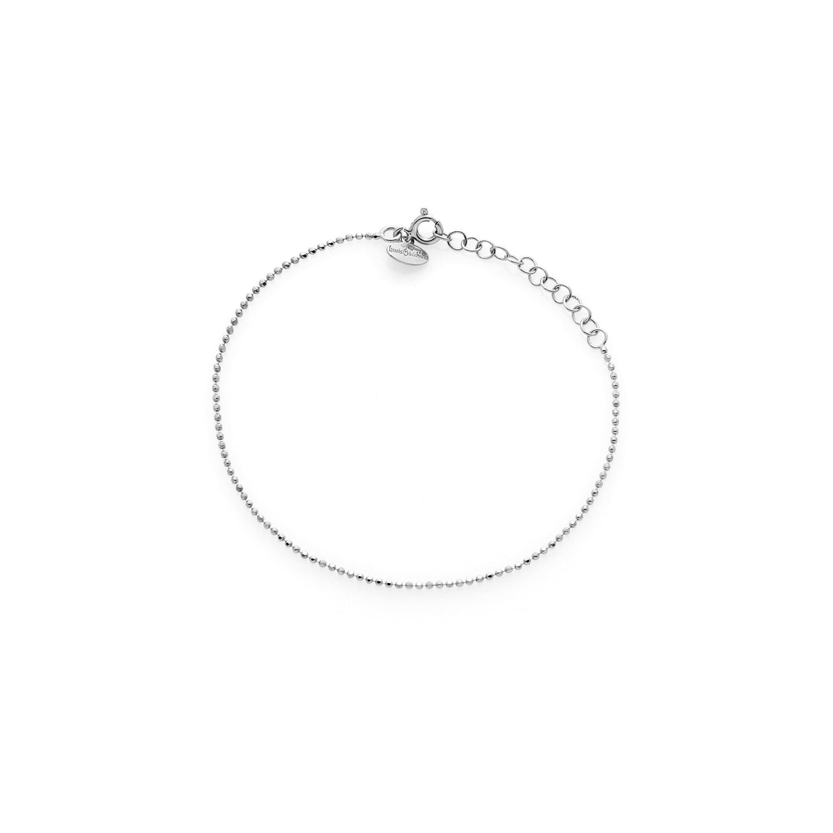Diamond Ball Chain Bracelet in Rhodium-Plated Silver ref. LC176