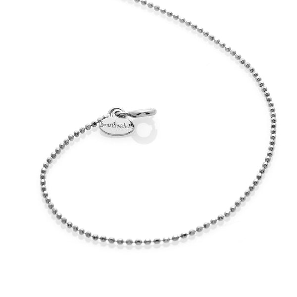 Diamond Ball Chain Bracelet in Rhodium-Plated Silver ref. LC176