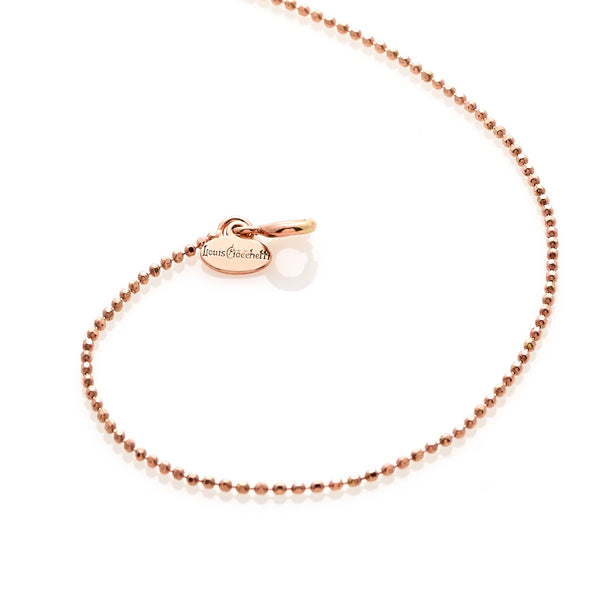 Diamond Ball Chain Bracelet in Rose Silver ref. LC177