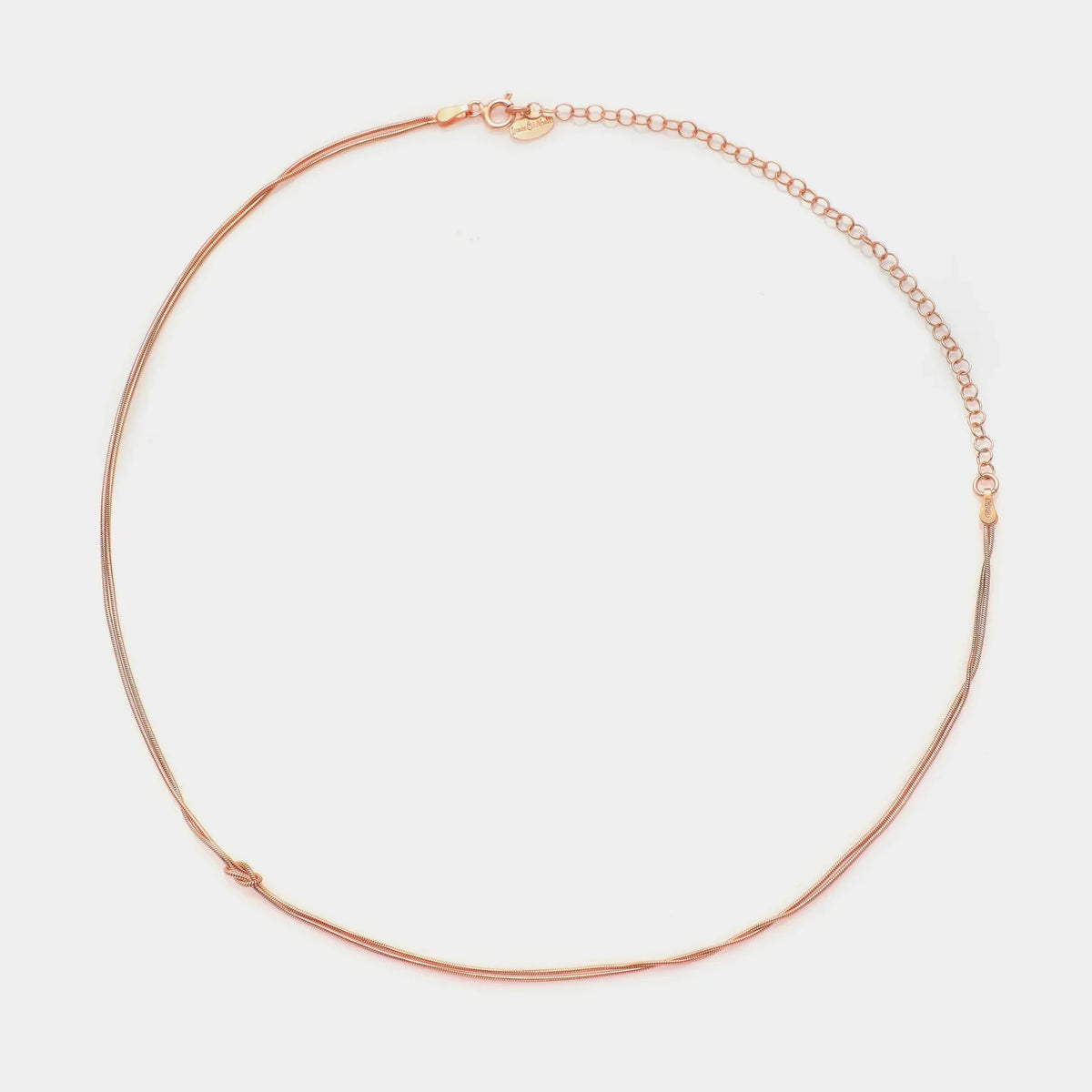 Soft Infinity Choker Necklace in 925 Silver