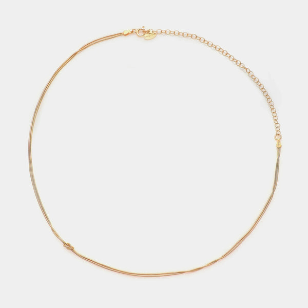 Soft Infinity Choker Necklace in 925 Silver