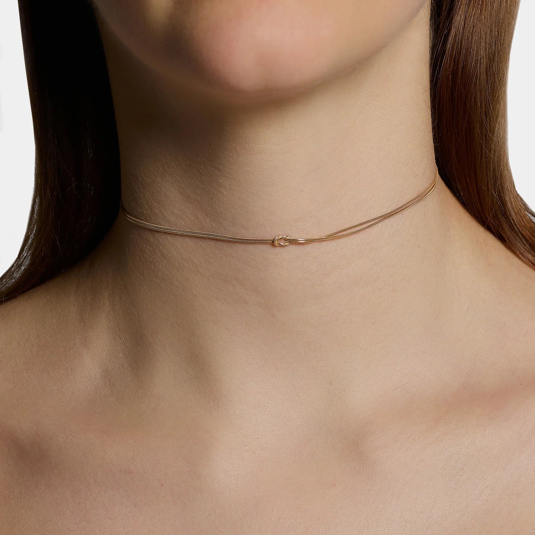 Soft Infinity Choker Necklace in 925 Silver