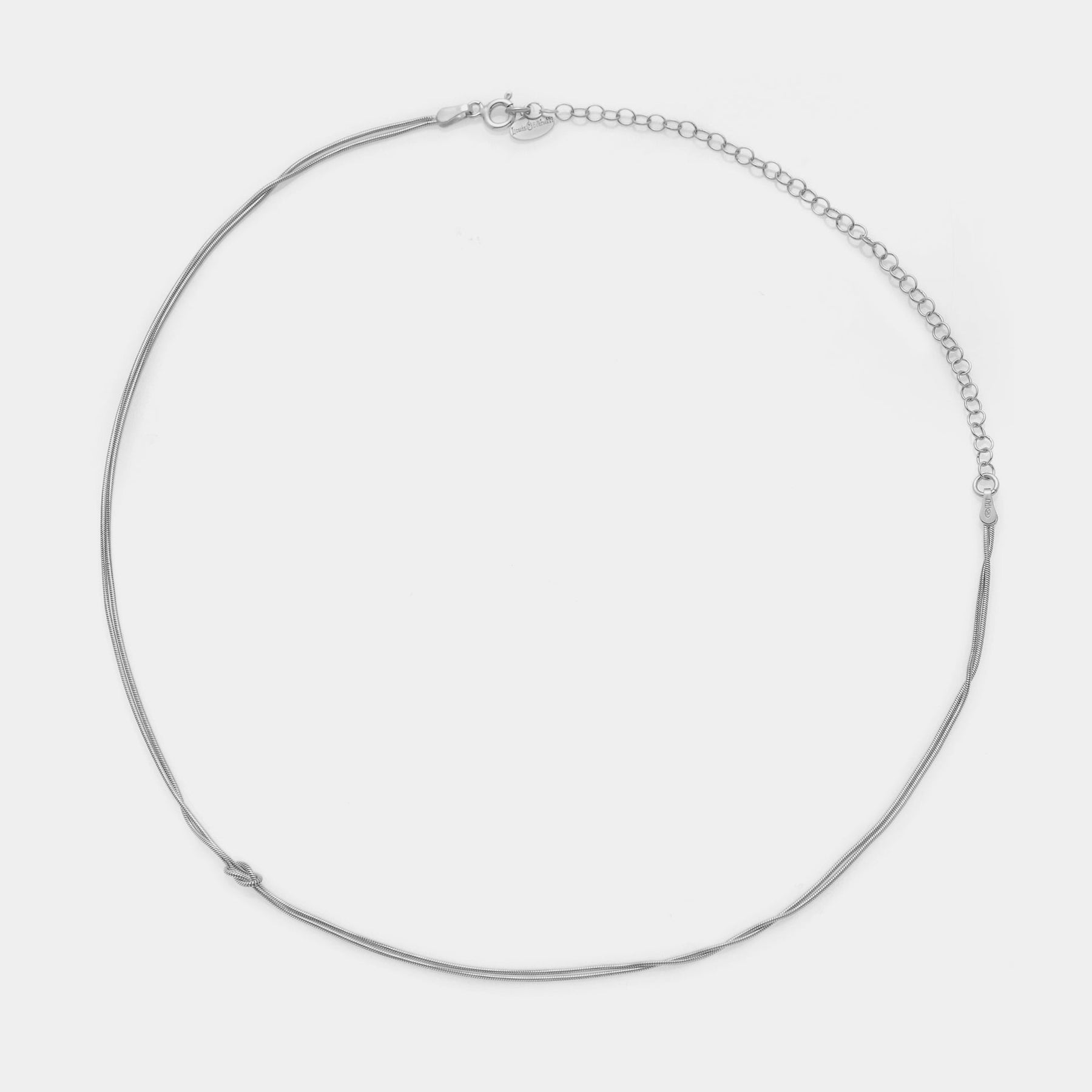 Soft Infinity Choker Necklace in 925 Silver
