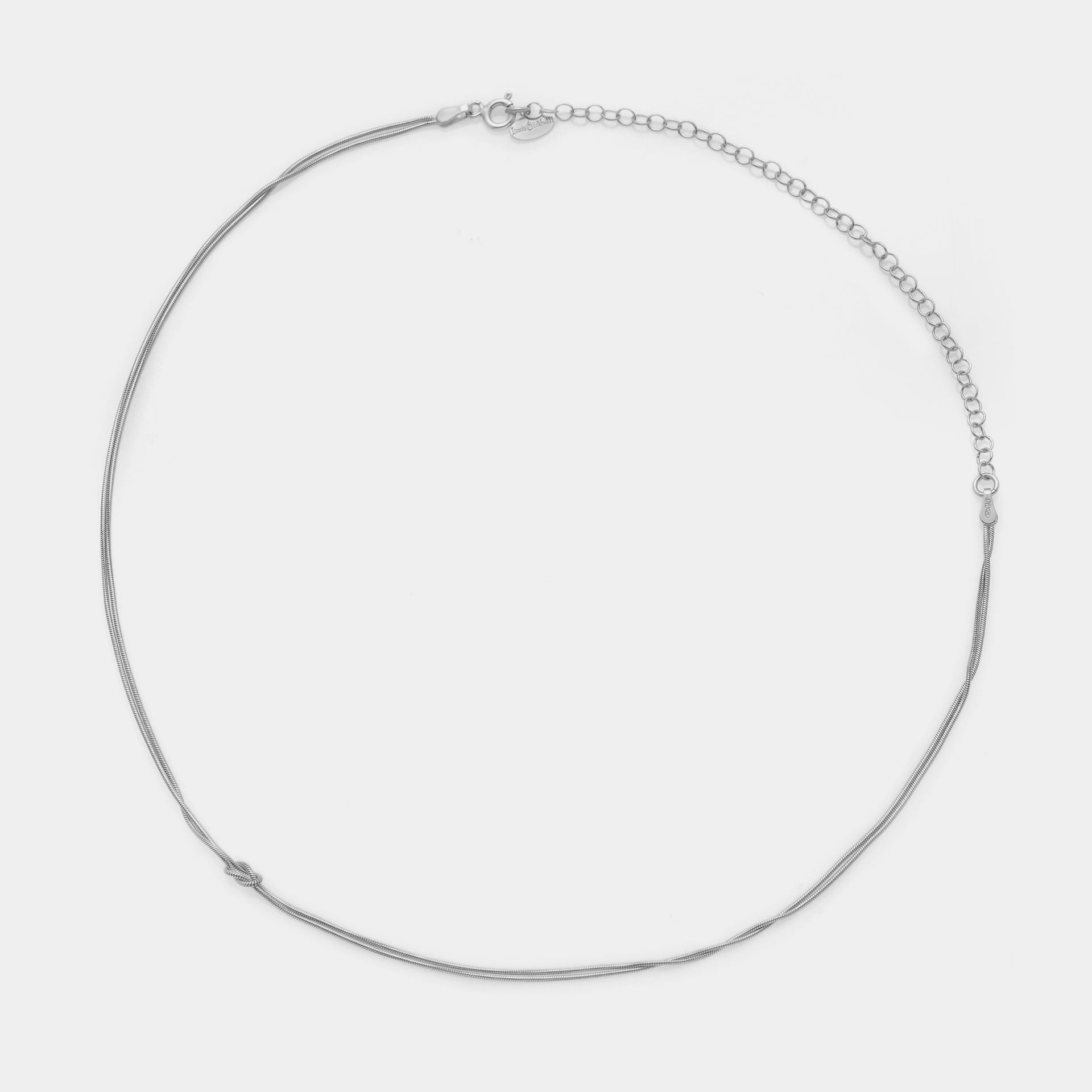 Soft Infinity Choker Necklace in 925 Silver
