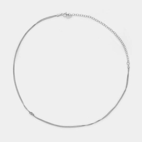Soft Infinity Choker Necklace in 925 Silver