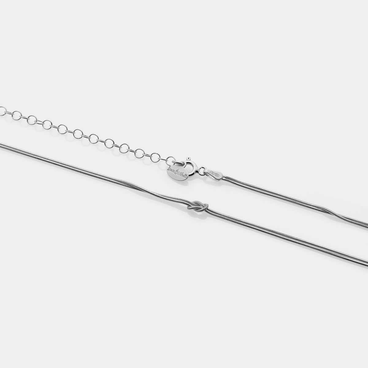 Soft Infinity Choker Necklace in 925 Silver