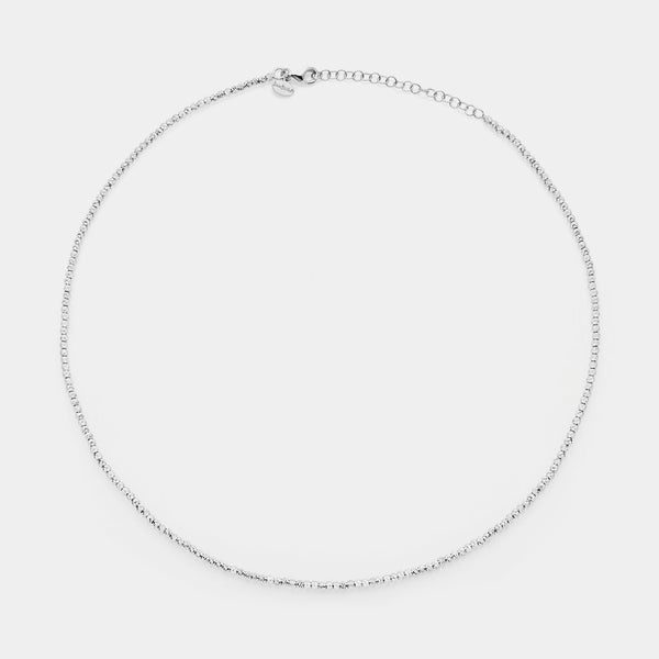 Natural silver necklace ref. LC18