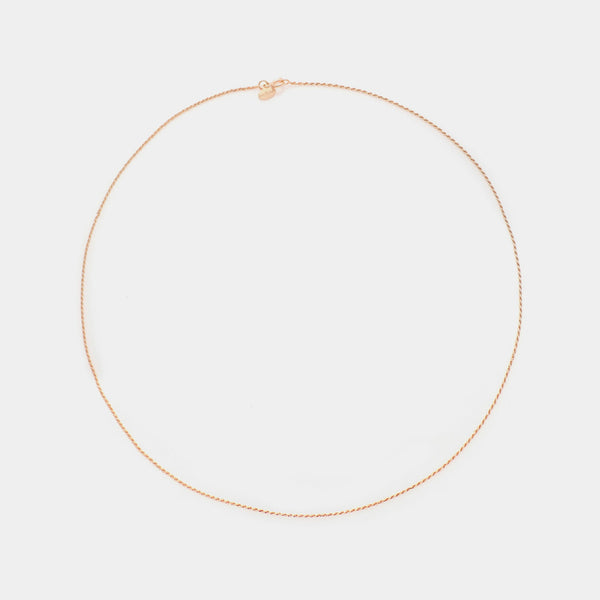 Diamond-Patterned TORCHON Chain in Rose Silver