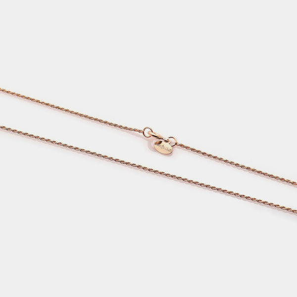 Catenina maglia TORCHON DIAMANTATA in argento rosato