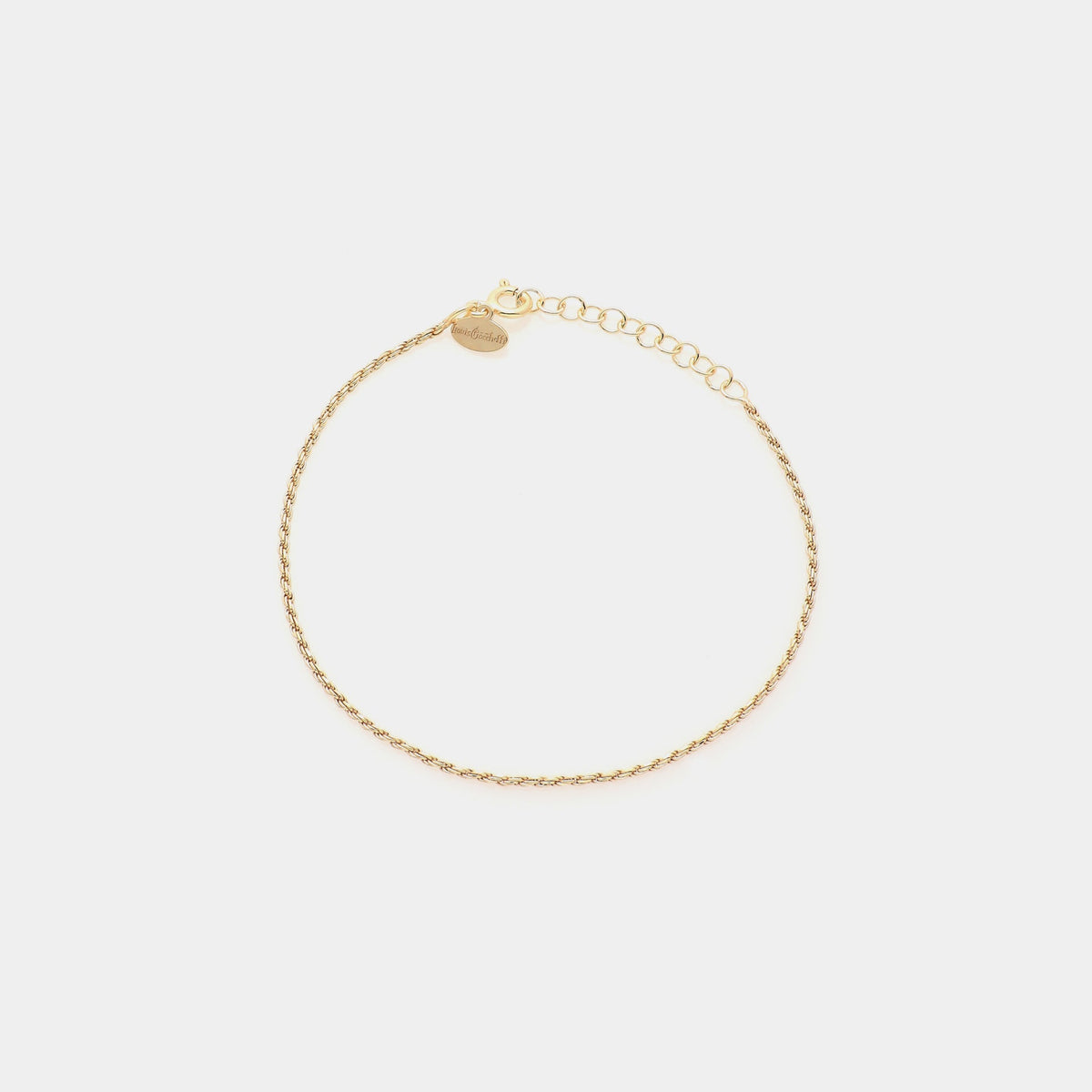 TORCHON DIAMOND LINK Bracelet in Gold-Plated Silver ref. LC198