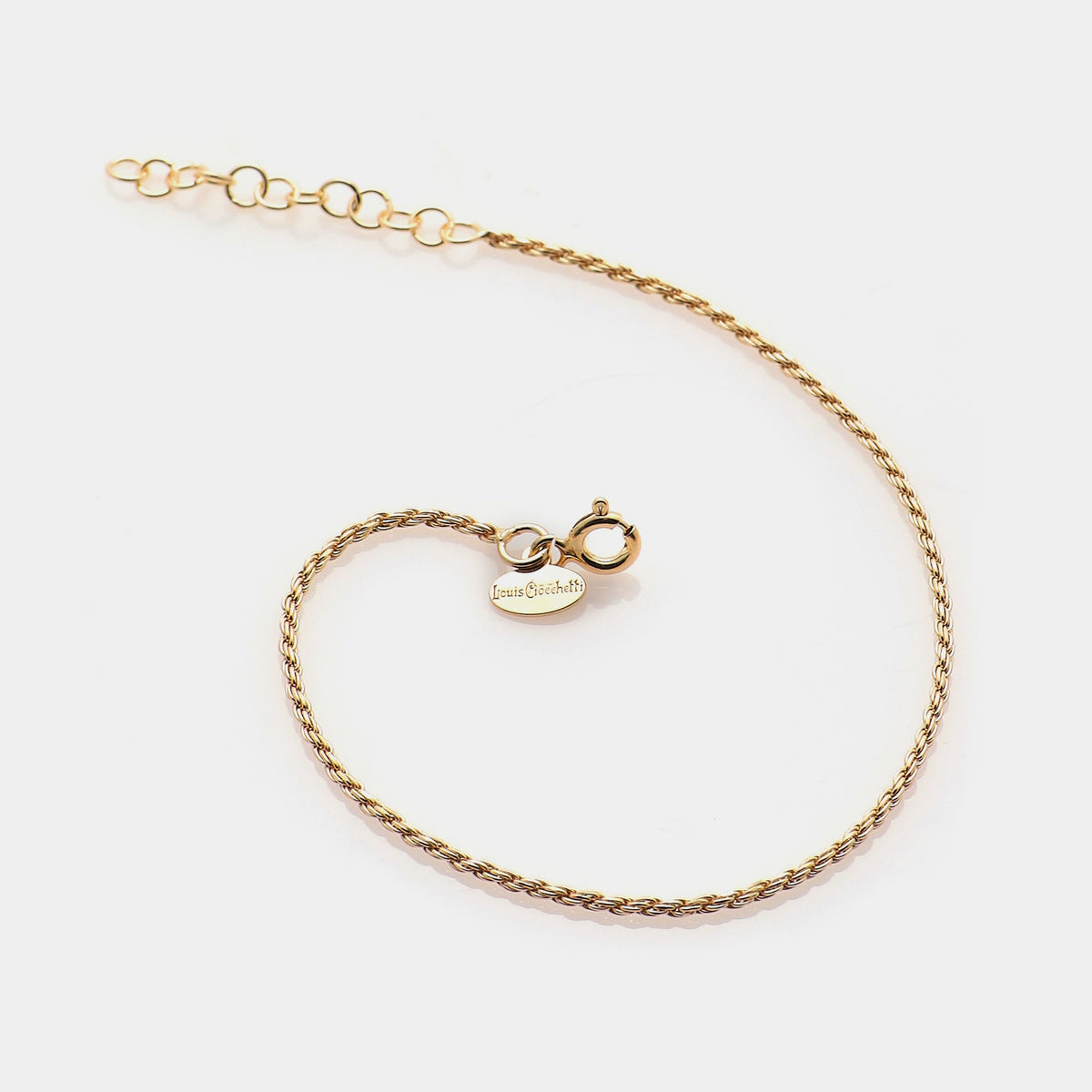 TORCHON DIAMOND LINK Bracelet in Gold-Plated Silver ref. LC198