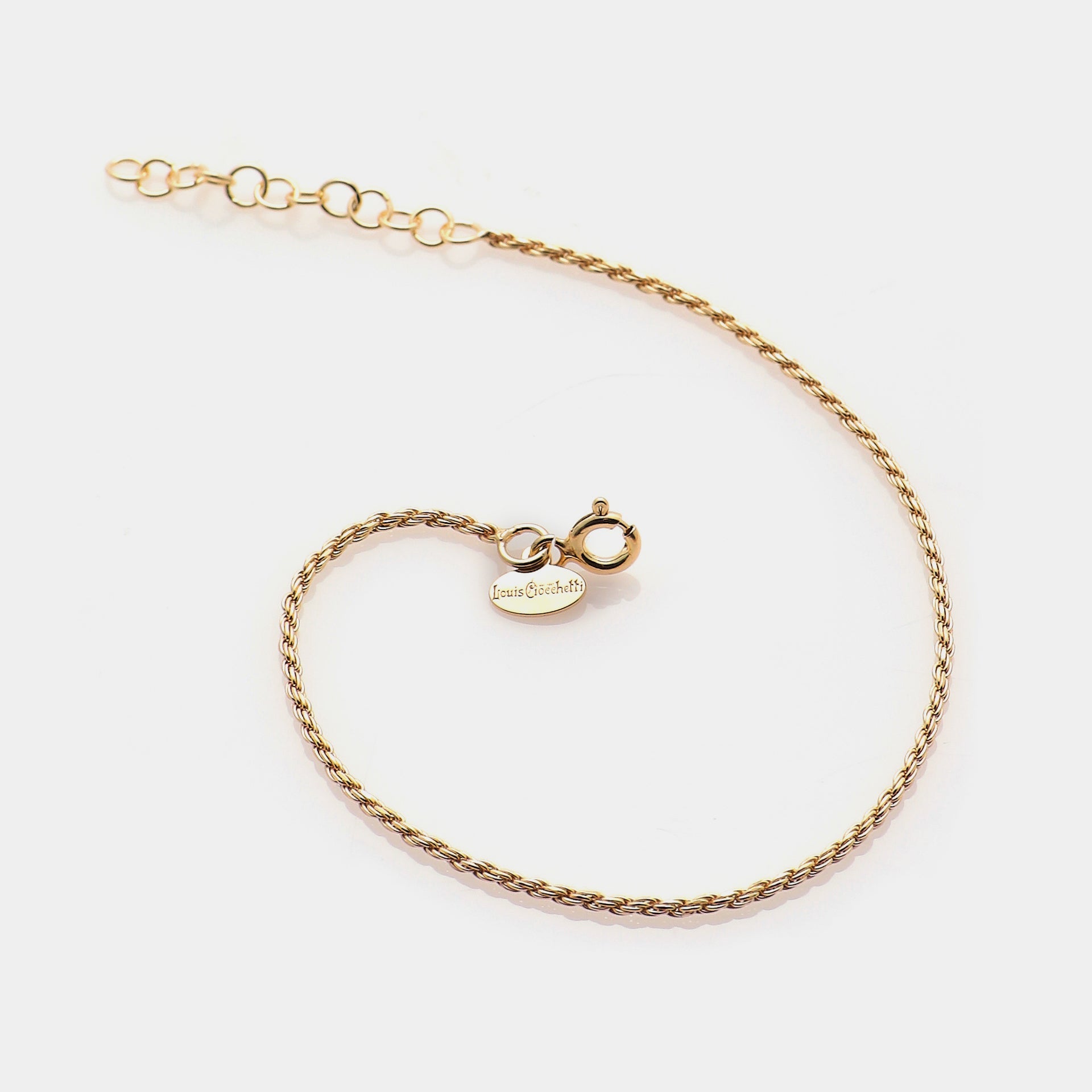 TORCHON DIAMOND LINK Bracelet in Gold-Plated Silver ref. LC198