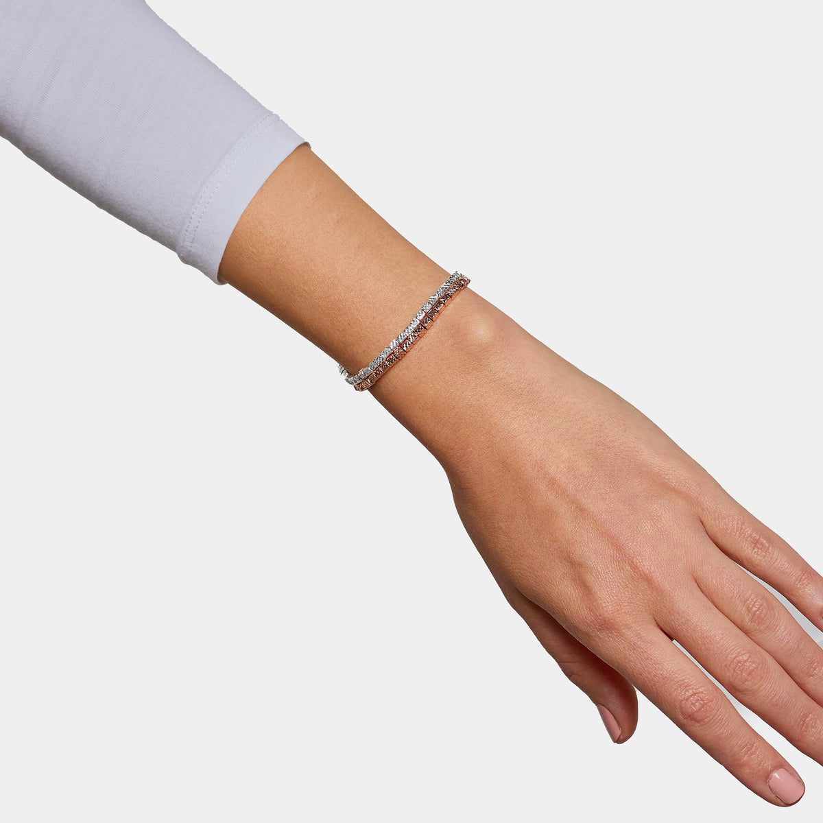 Silver bracelet plated with rose gold ref. LC22