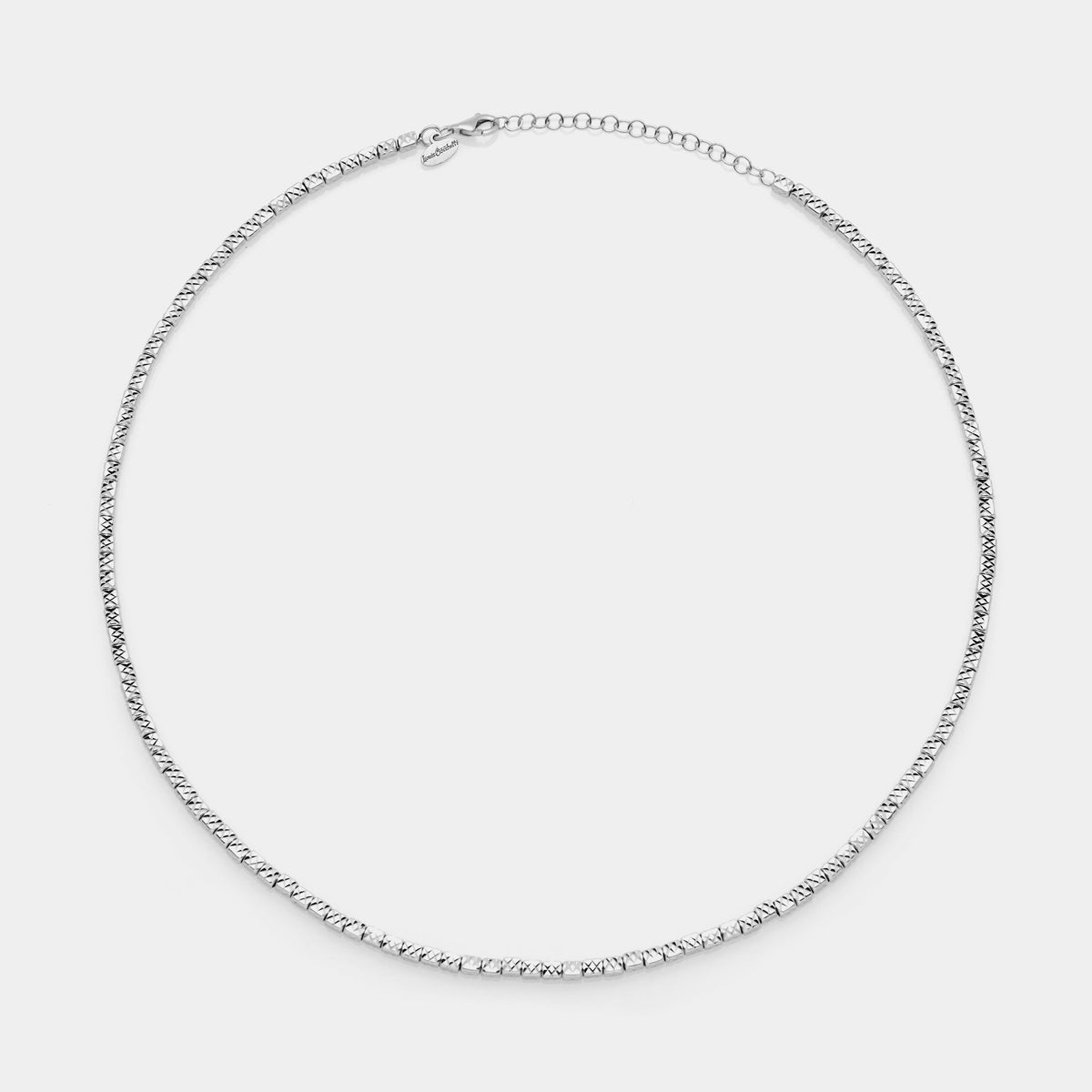 Rhodium-plated silver necklace ref. LC26