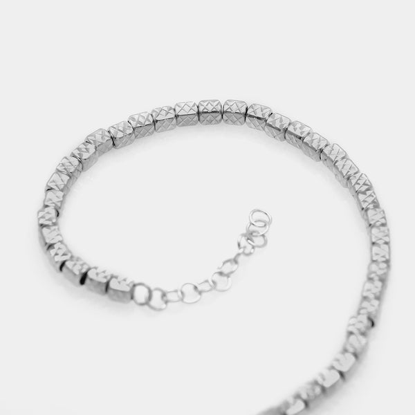 Rhodium-plated silver necklace ref. LC26