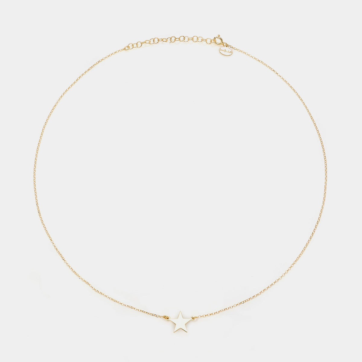 Gold-plated silver necklace with star centerpiece