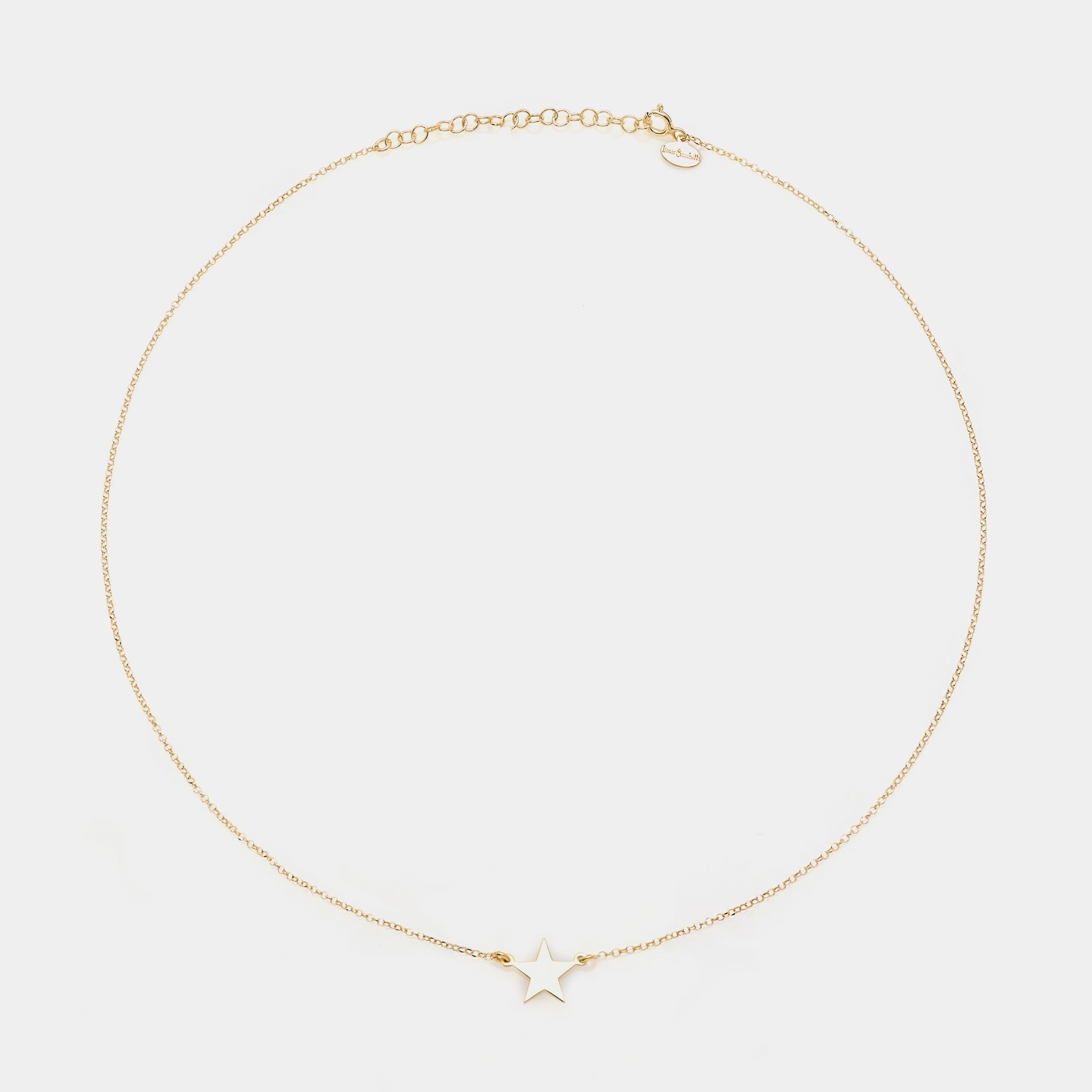 Gold-plated silver necklace with star centerpiece