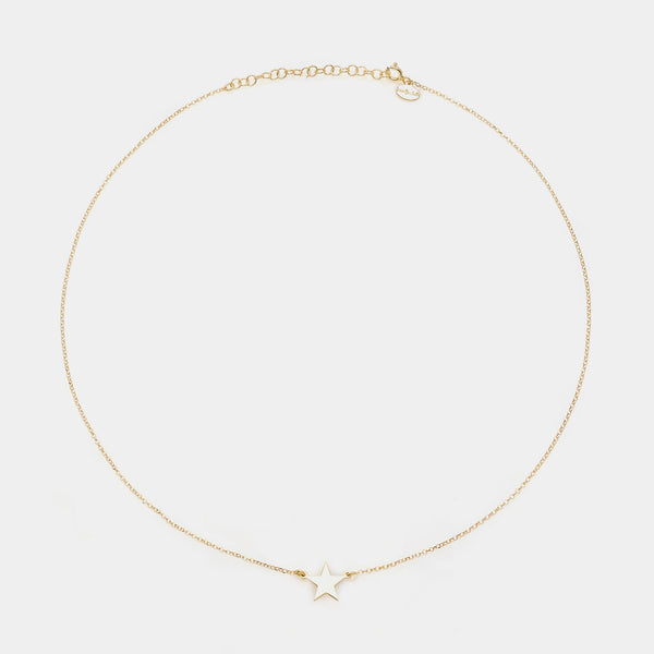 Gold-plated silver necklace with star centerpiece