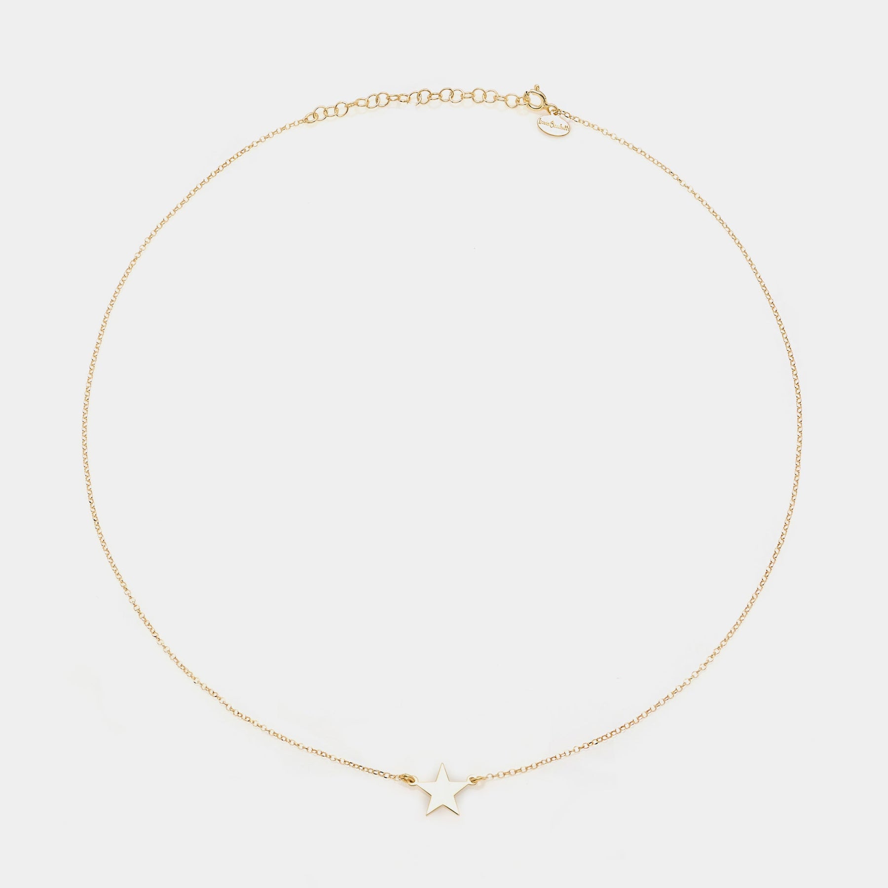 Gold-plated silver necklace with star centerpiece