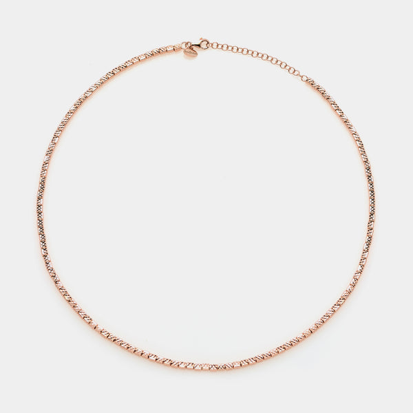 Rose gold plated silver necklace ref. LC28