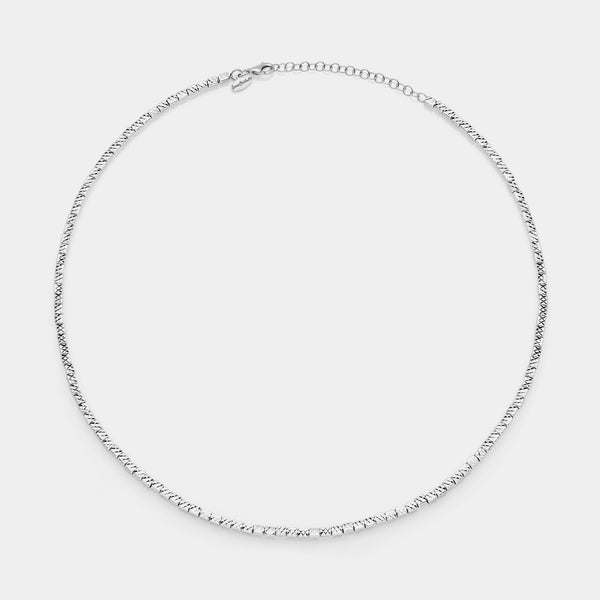 Natural silver necklace ref. LC29