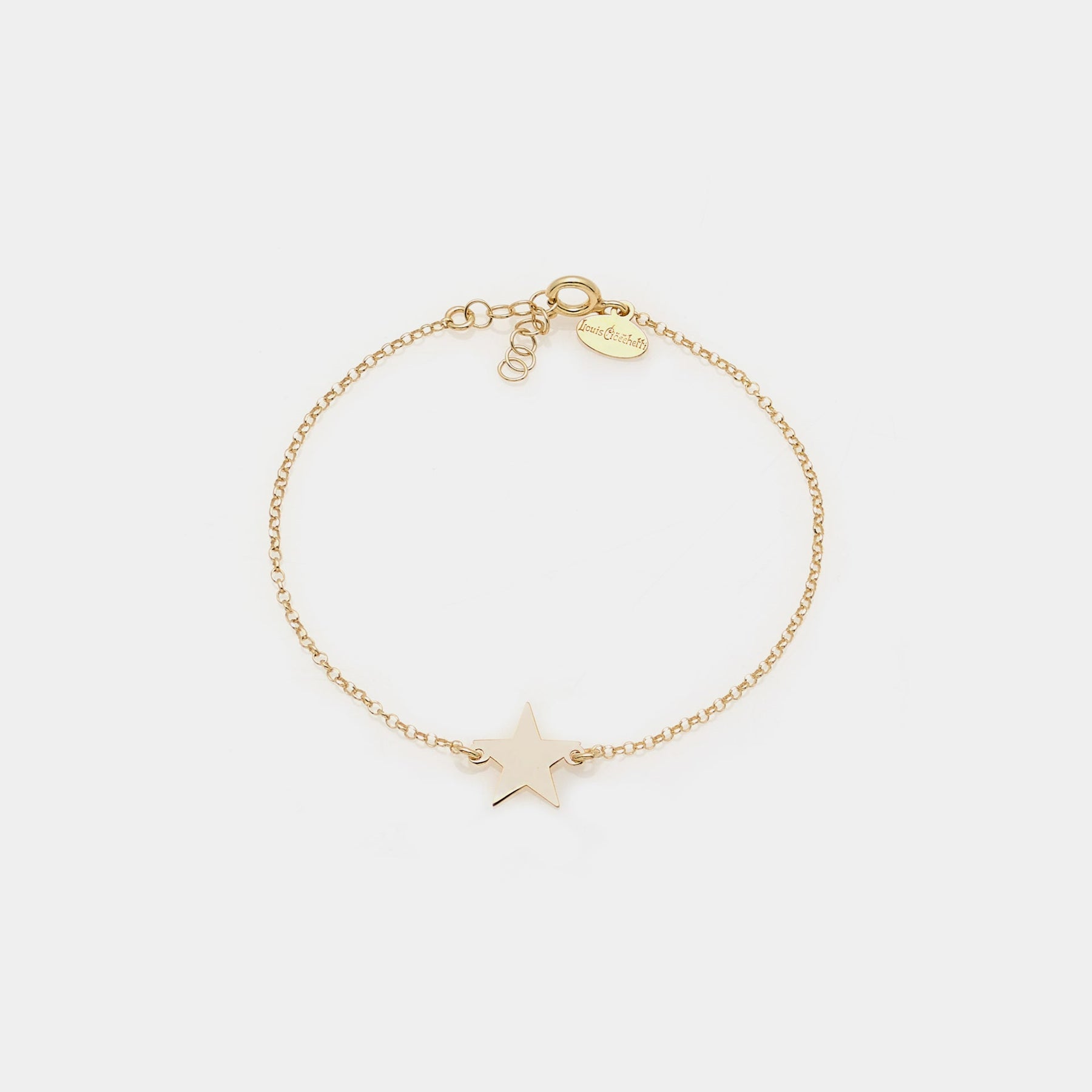 Gold-plated silver bracelet with star centerpiece