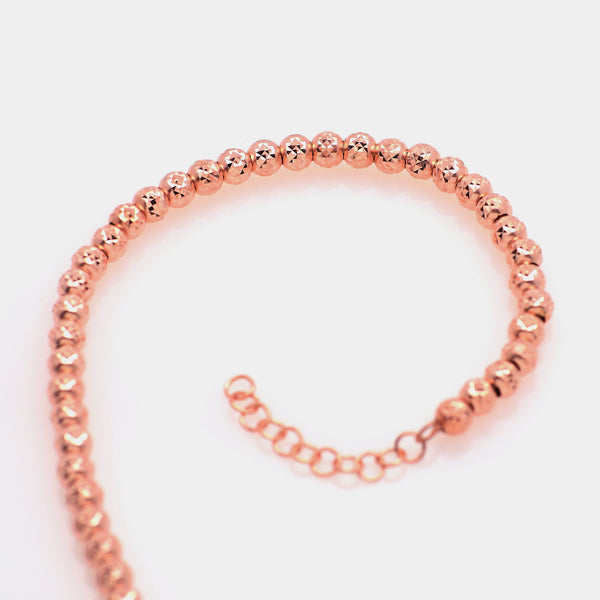 Silver bracelet plated in rose gold ref. LC32