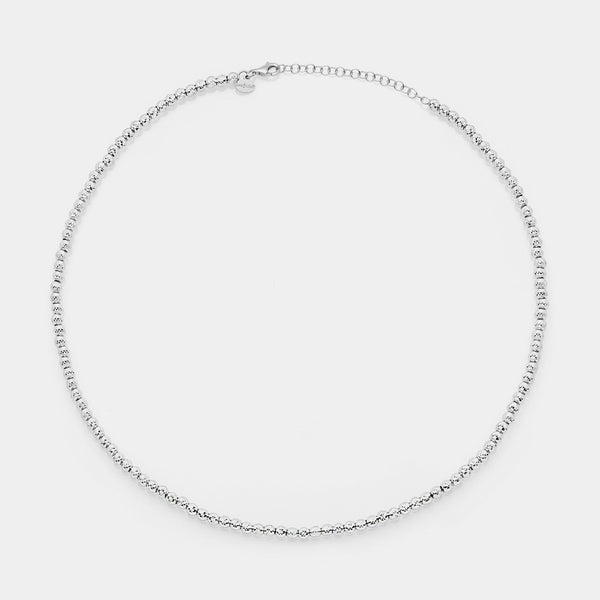 Natural silver necklace ref. LC36