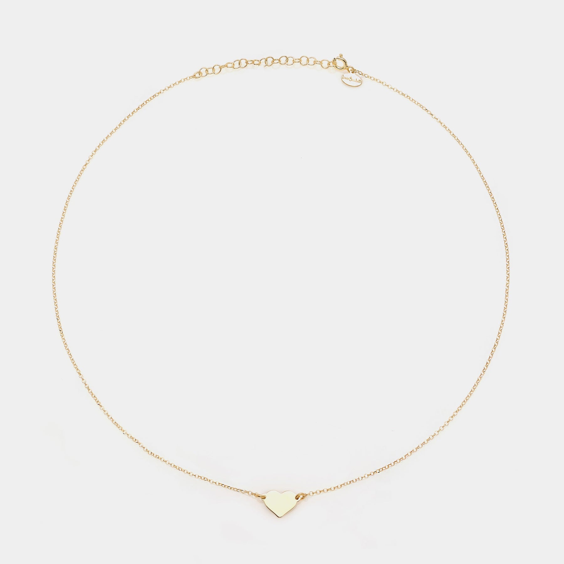 Gold-plated silver necklace with classic heart centerpiece