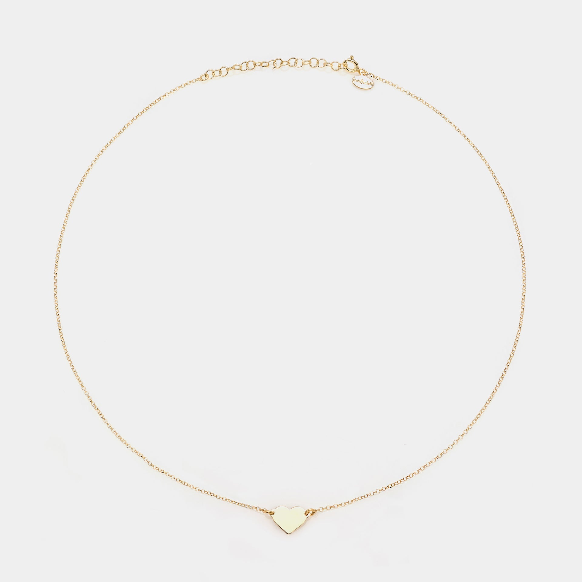 Gold-plated silver necklace with classic heart centerpiece