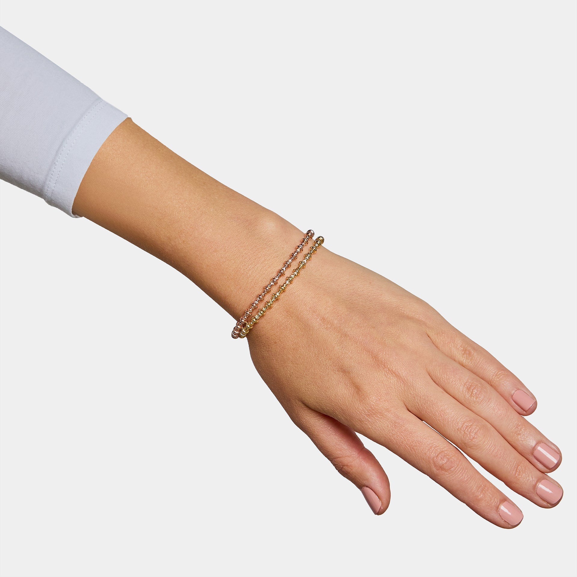 Silver bracelet plated with rose gold ref. LC3