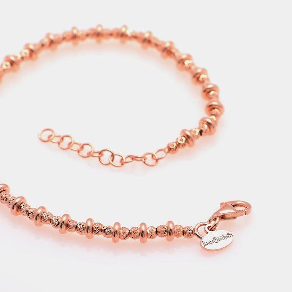 Silver bracelet plated with rose gold ref. LC3