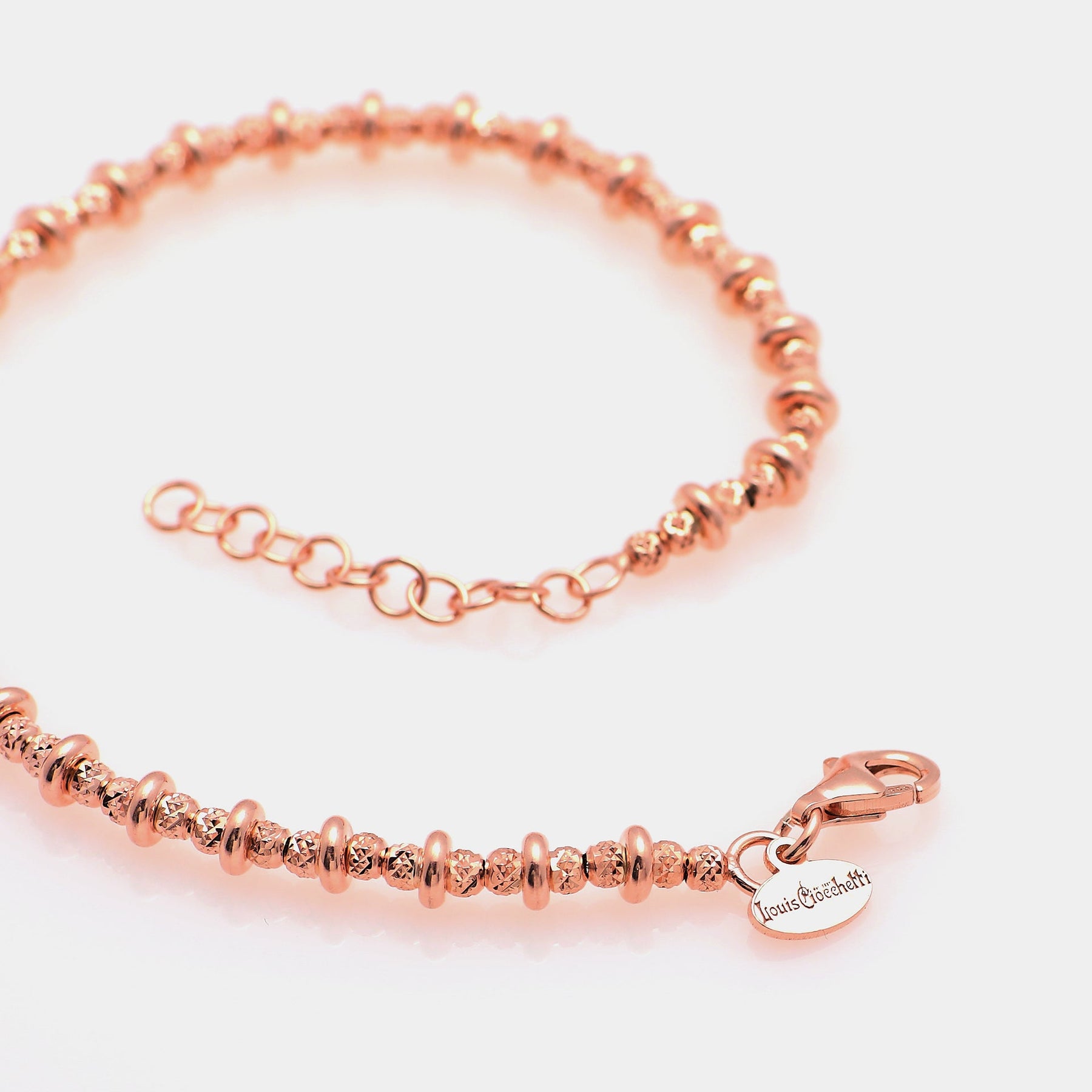 Silver bracelet plated with rose gold ref. LC3