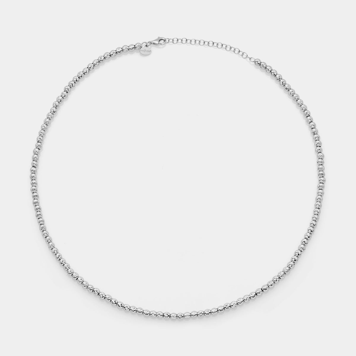 Rhodium-plated silver necklace ref. LC40